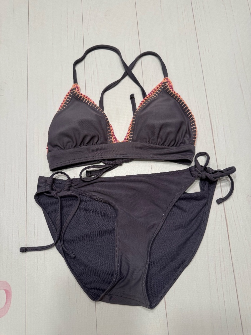 Xhiliration Gray Bikini Size M